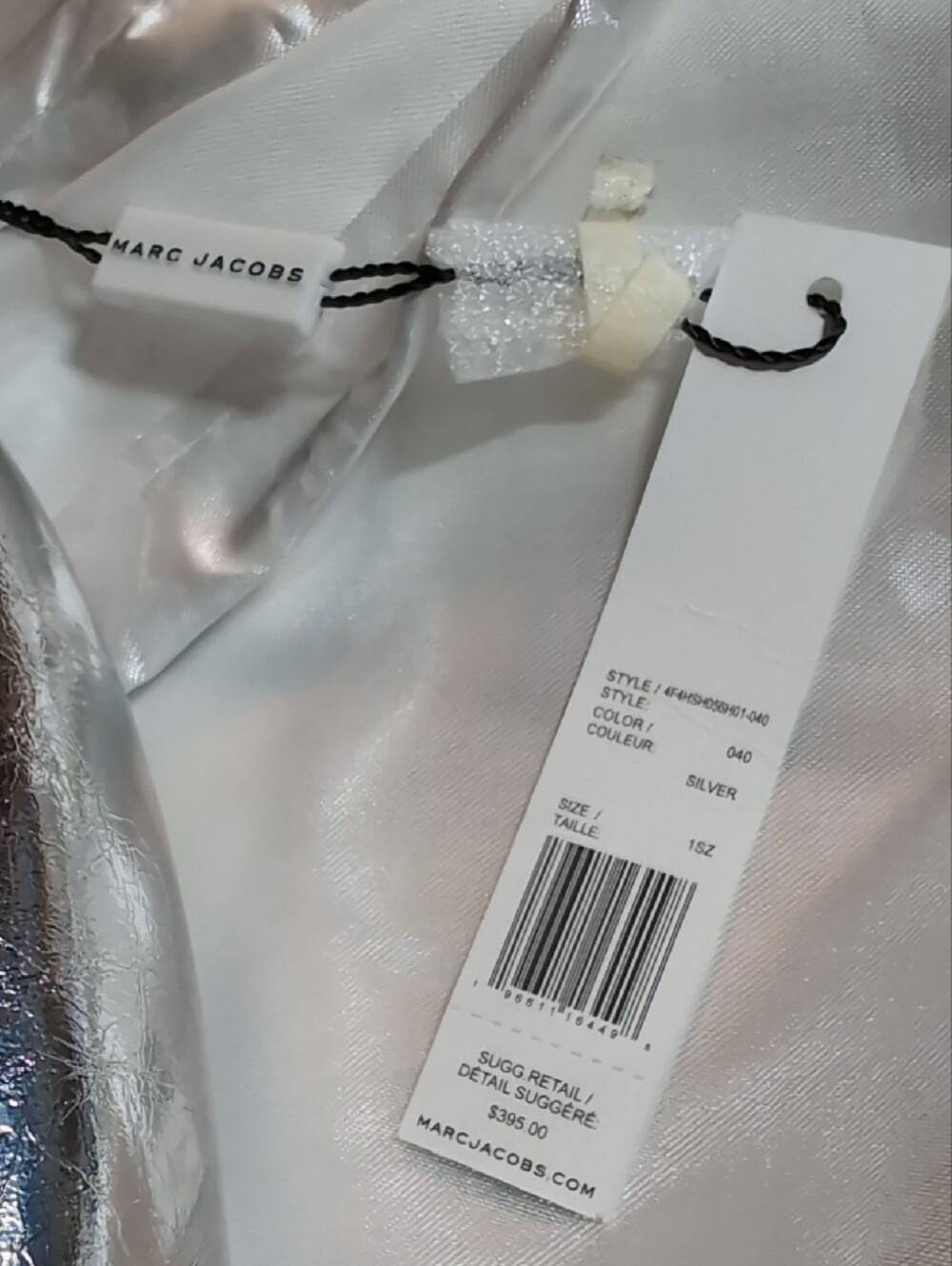 Marc Jacobs Metallic Silver Leather Hobo Shoulder Bag - Picture 13 of 13